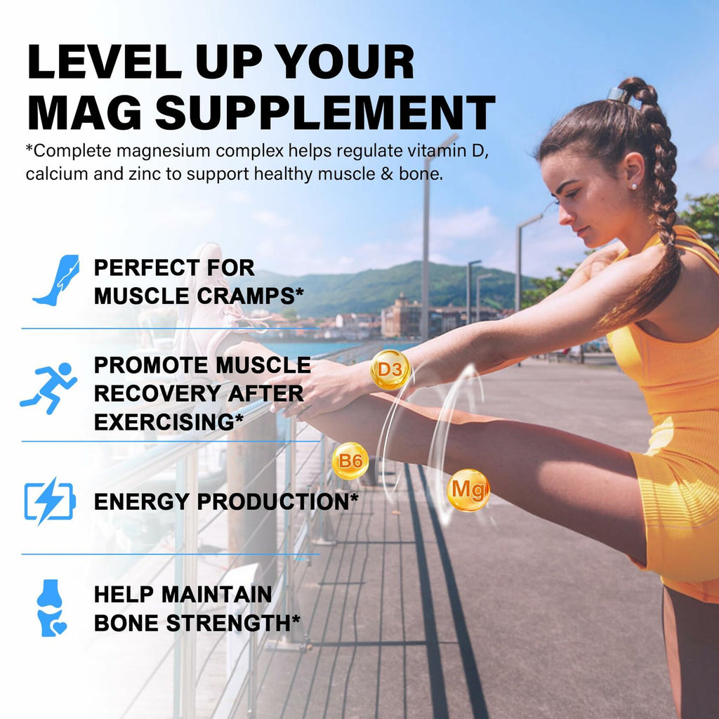 Magnesium Complex Supplement 8 Forms, 500mg Pack of 2, Total 120 Vegan Capsules