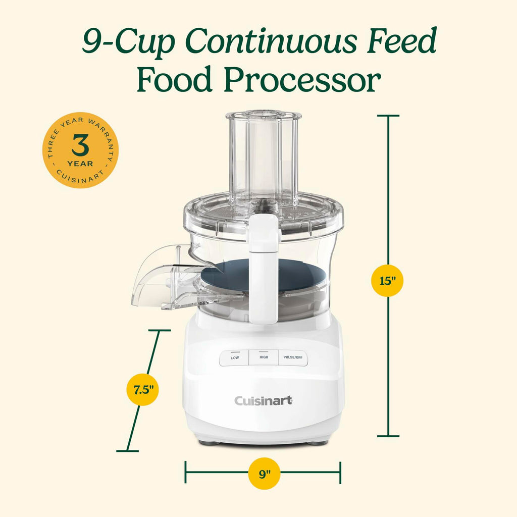 [Very Good] Used -  Cuisinart 9-Cup Continuous Feed Food Processor with F..