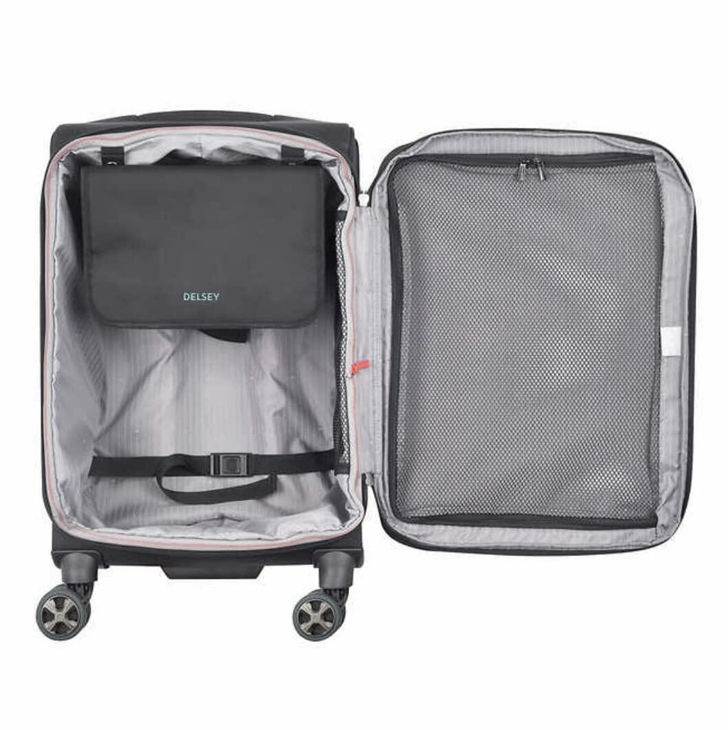 DELSEY Paris Softside Expandable Luggage with Spinner Wheels, Black. Large and - Very Good