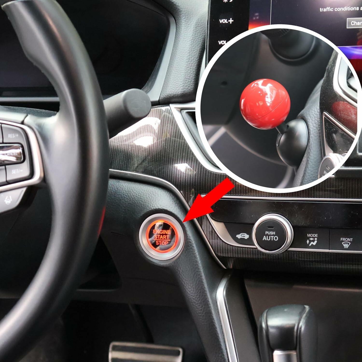 Car Push to Start Button Rocker Car One Button  (Red)