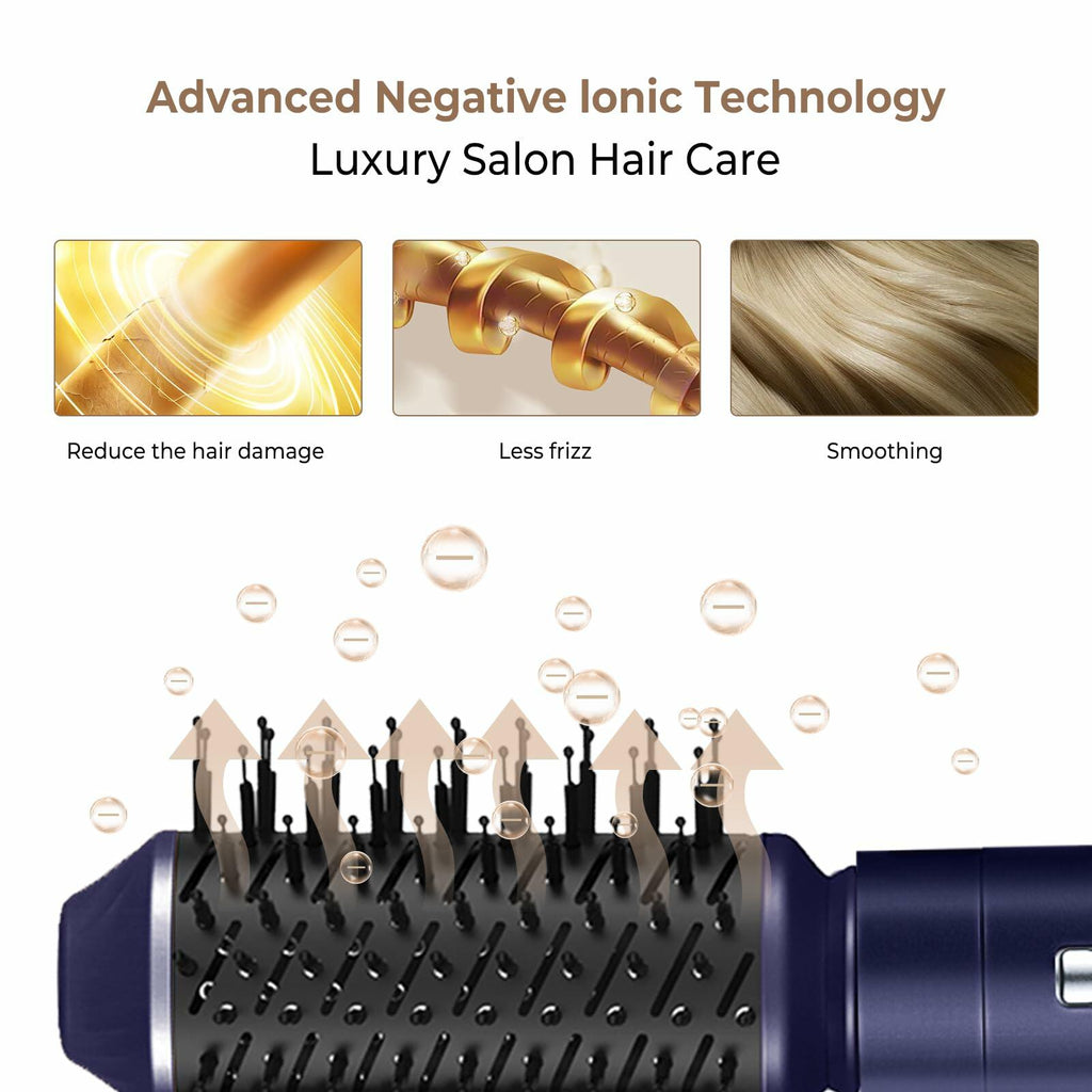 [Like New] 6 in 1 Blow Dryer Brush Set – Ionic Dryer, Curler, Straightener, Brush