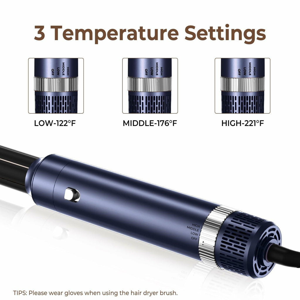 [Like New] 6 in 1 Blow Dryer Brush Set – Ionic Dryer, Curler, Straightener, Brush