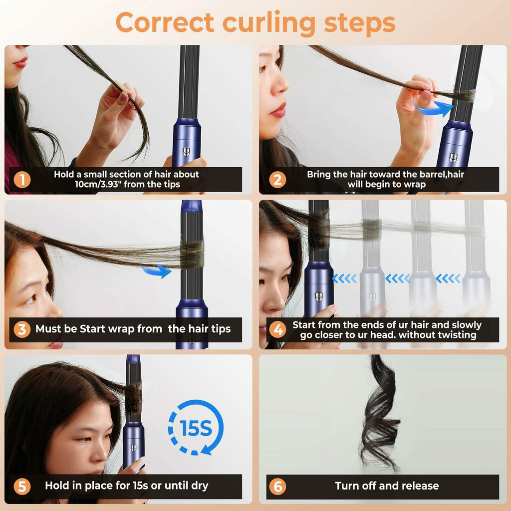 [Like New] 6 in 1 Blow Dryer Brush Set – Ionic Dryer, Curler, Straightener, Brush