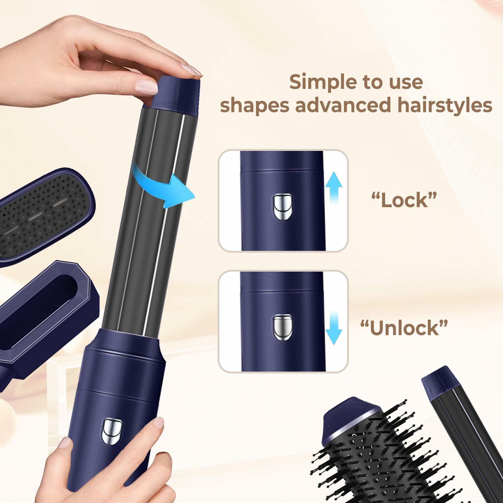 [Like New] 6 in 1 Blow Dryer Brush Set – Ionic Dryer, Curler, Straightener, Brush