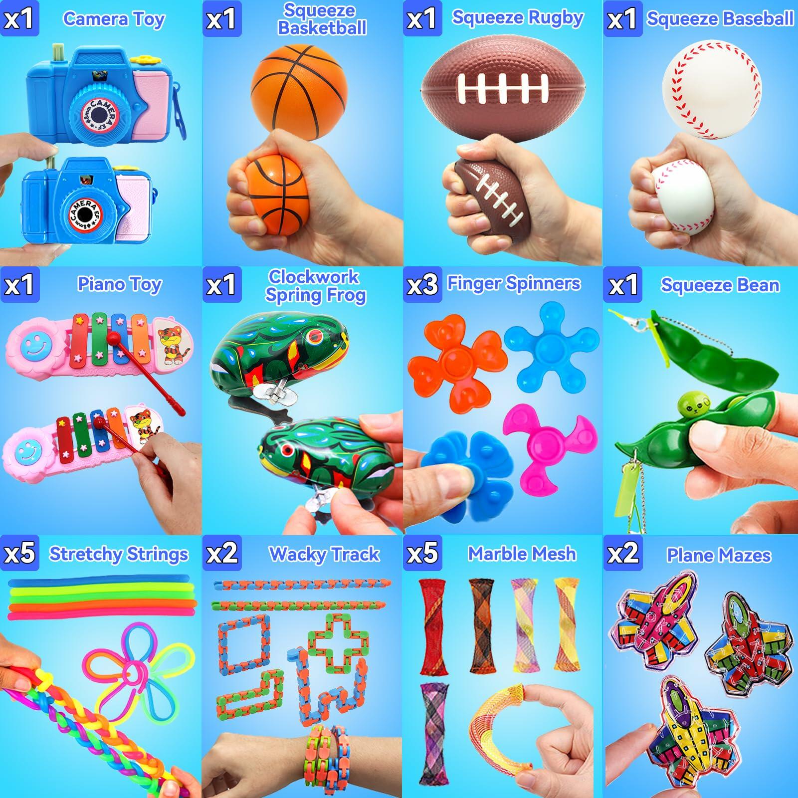 125 Pack Fidget Toys Stress Relief Assortment for Kids - Anxiety Relief