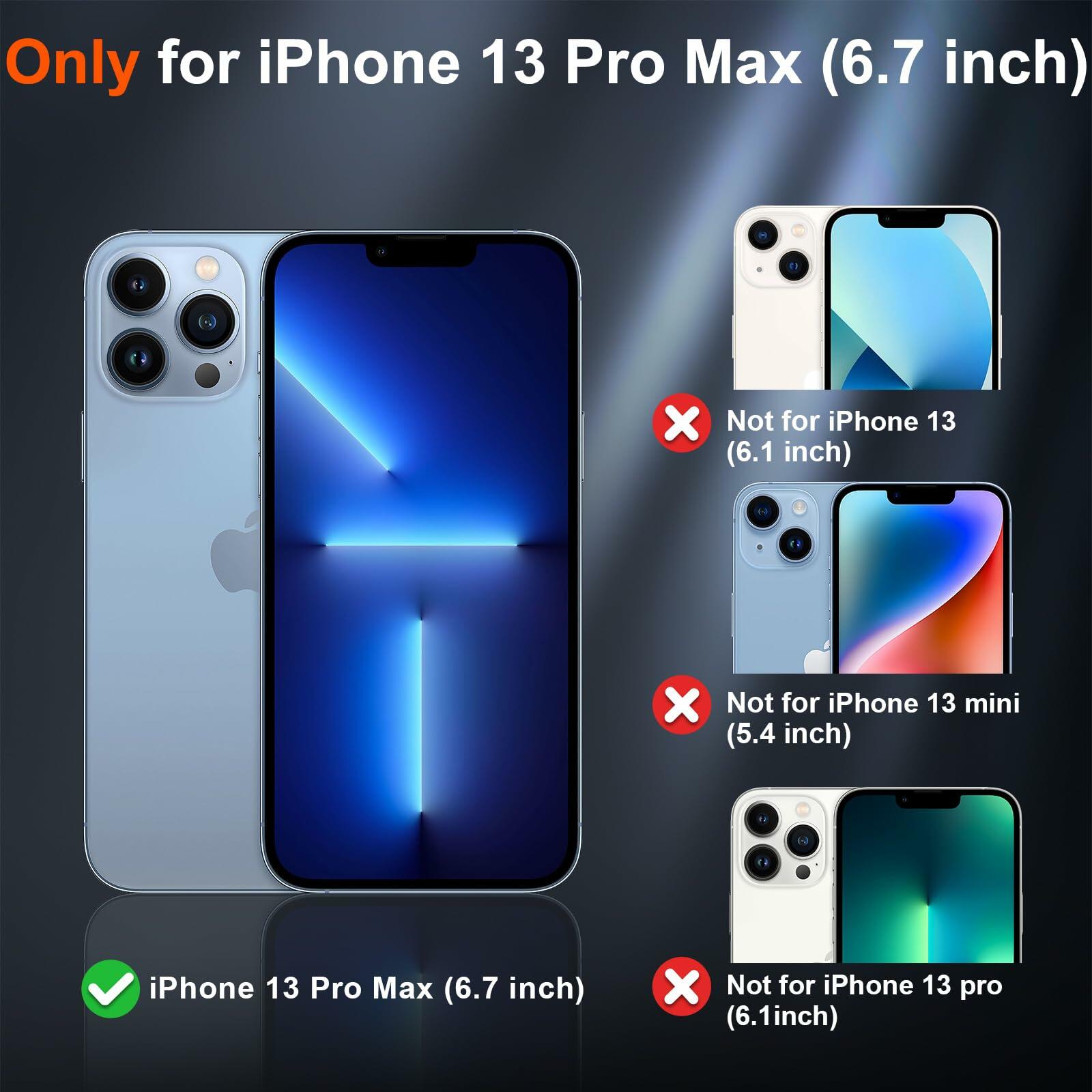 SUPFINE iPhone 13 Pro Max Case Black Clear Waterproof Shockproof Full Body
