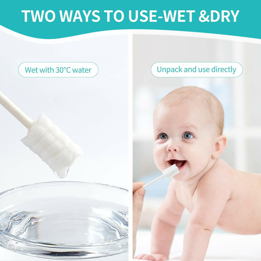 dearlomum Baby Tongue Cleaner 48PCS Disposable Infant Oral Dental Care Stick