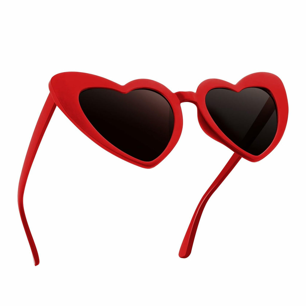 Red Heart Sunglasses Women Heart Shaped Fun Costume Accessories Party