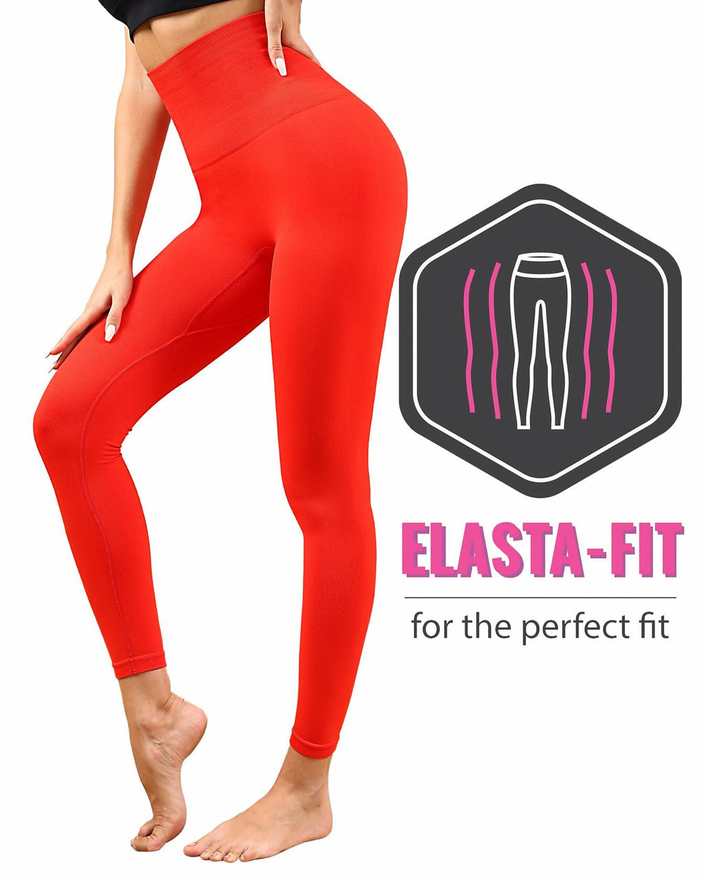 Homma High Waist Tummy Control Compression Yoga Pants Red XL Postpartum