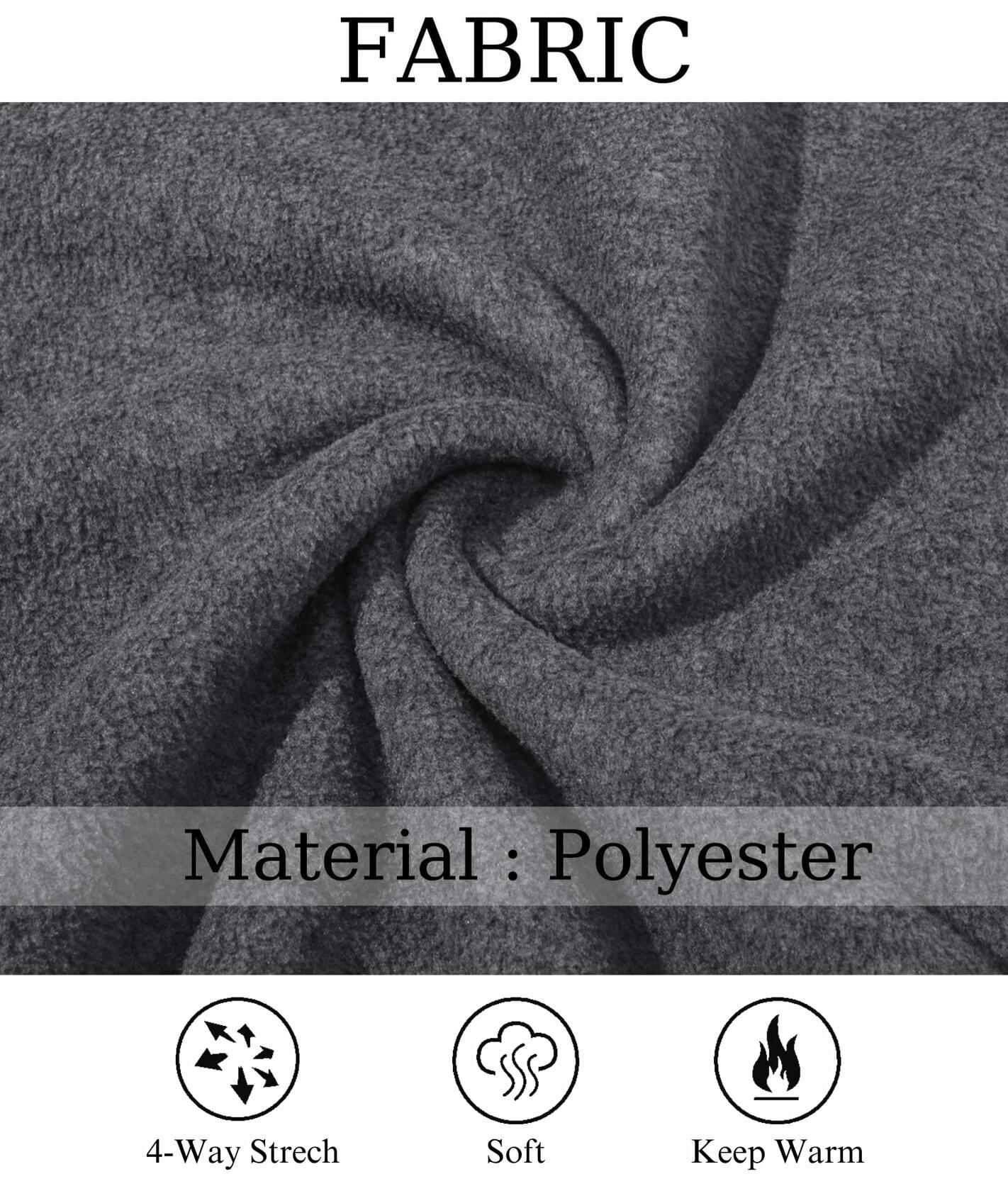 MAGCOMSEN Women's Quarter Zip Pullover Fleece Jacket Grey XL Warm Comfort