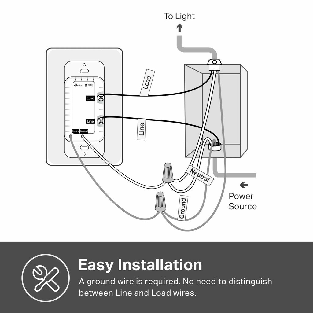 Kasa Smart Light Switch HS200, Single Pole, Needs Neutral Wire, Wi-Fi 1 Pack