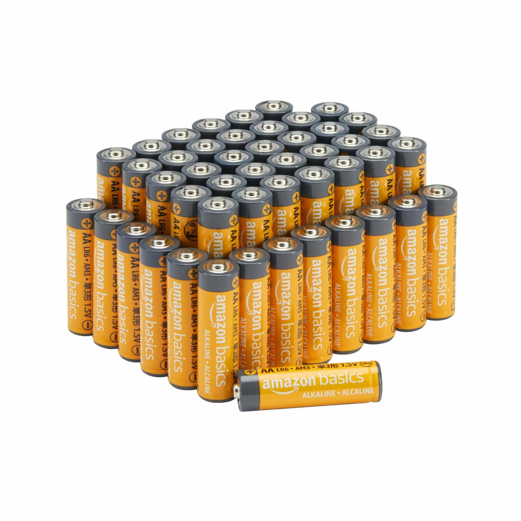 [Like New] Amazon Basics 48-Pack AA Alkaline Batteries 1.5V High-Performance 10-Year Life