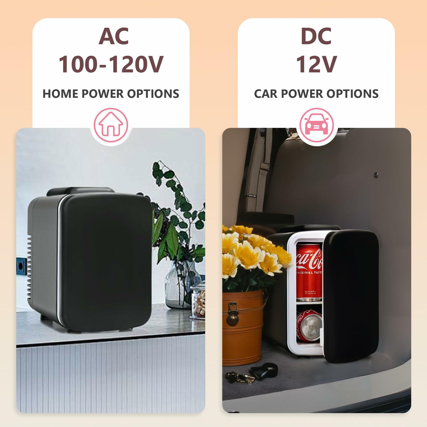[Like New] EUHOMY 4L Mini Fridge Portable Cooler Warmer Black Cosmetics Drinks