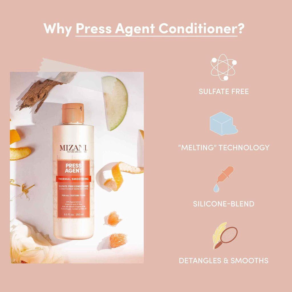 MIZANI Press Agent Thermal Smoothing Sulfate-Free Conditioner 33.8oz Pink