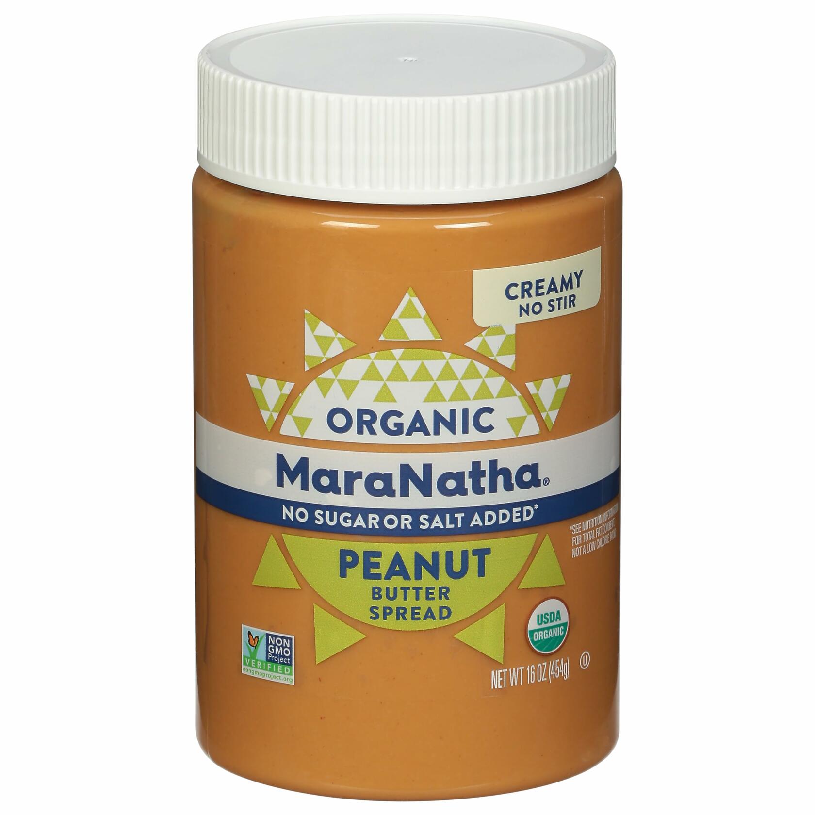 BestBy01/25 MaraNatha Organic Peanut Butter No Stir No Sugar 16oz Jar