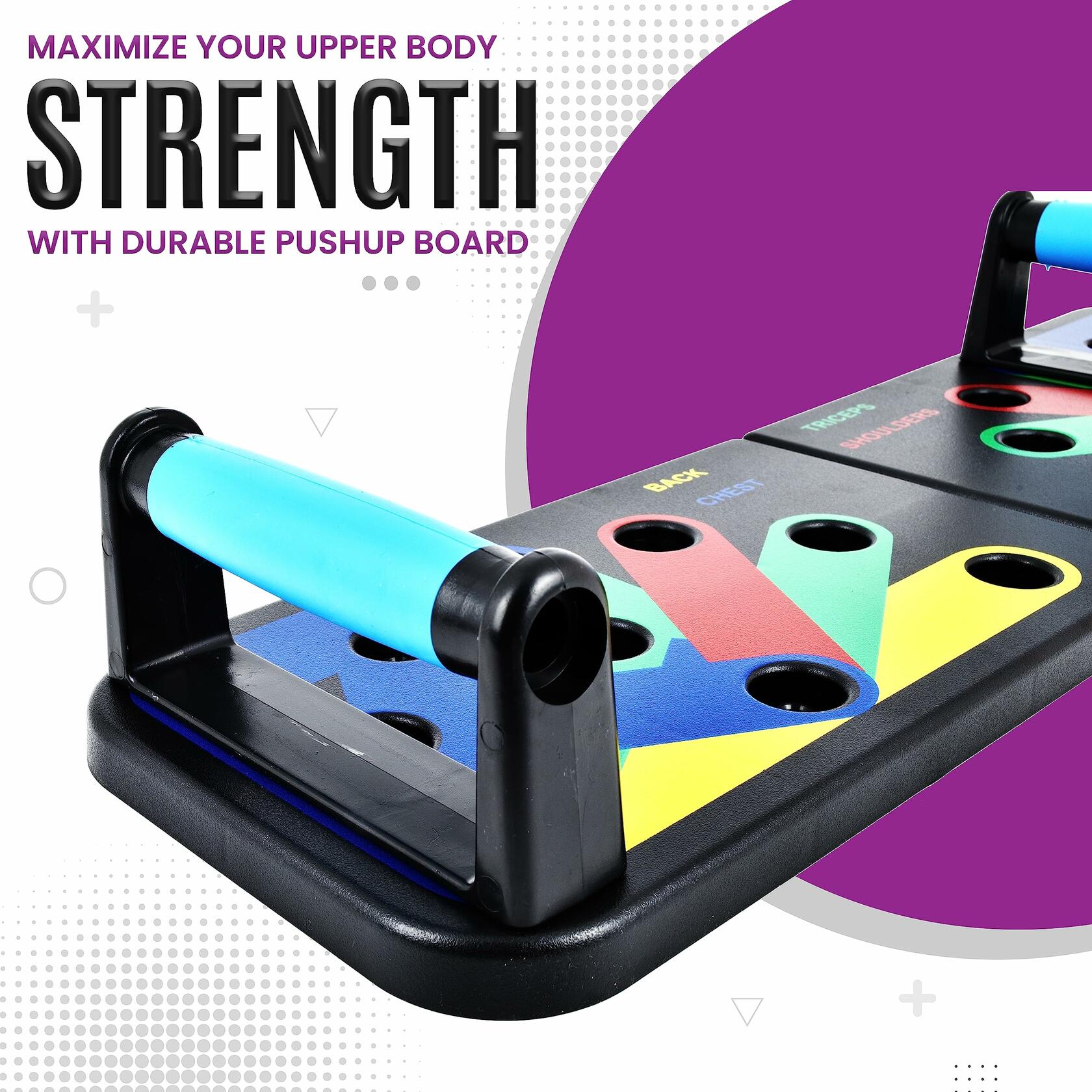 [Like New] MG Push Up Board with 5 Resistance Bands & Jump Rope - Portable Home Gym Set