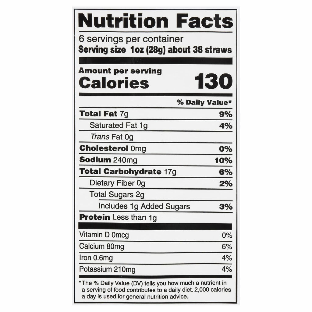 BestBy12/24 Sensible Portions Garden Veggie Straws BBQ, 6 Oz Snack Pack