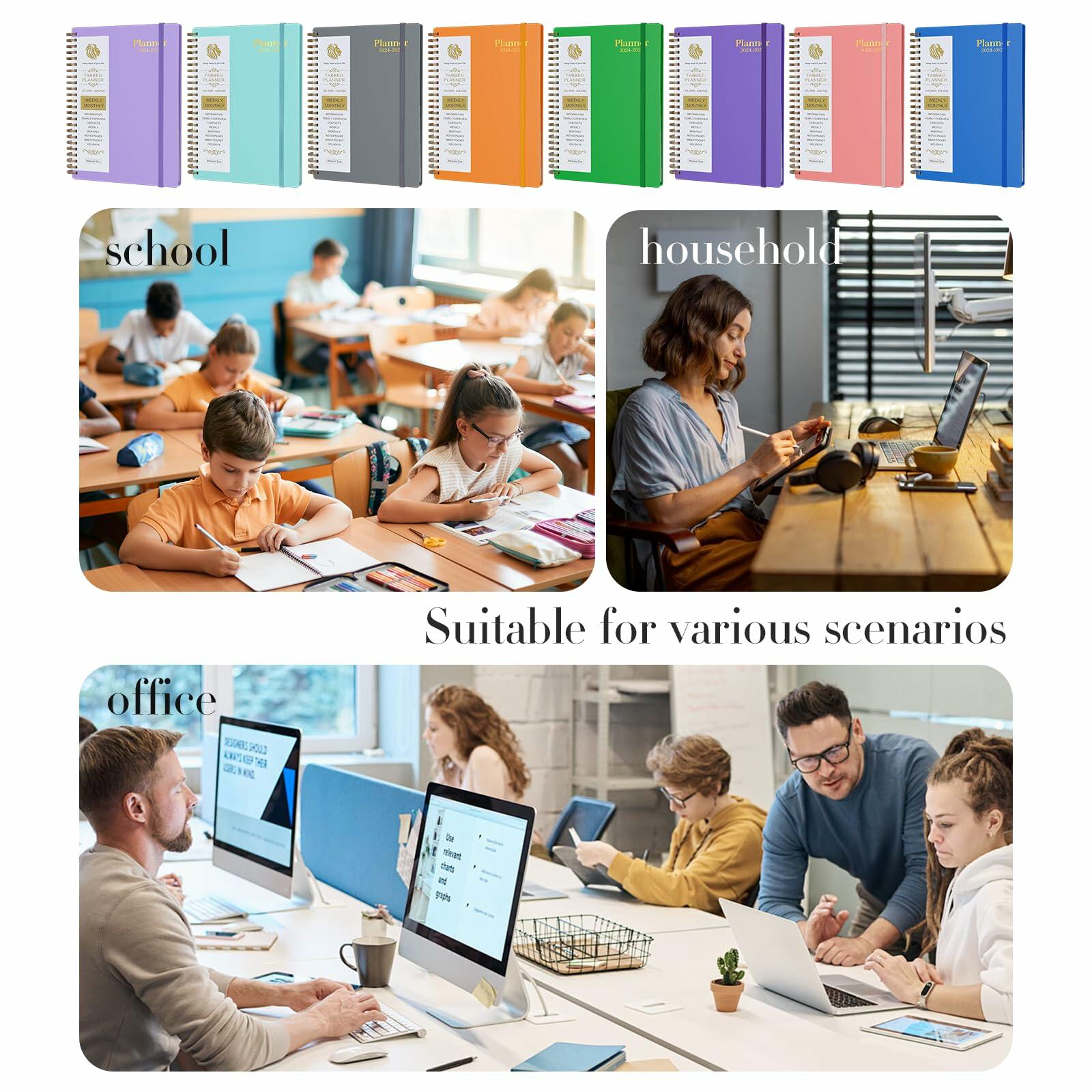 2024-2025 Academic Weekly & Monthly Planner 6.1x8.5 Yellow Flexible Hardcover