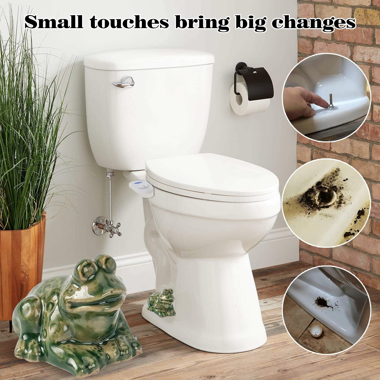 Kanroadi Frog Toilet Bolt Cover Green Resin 1 Piece Standard Size Bathroom