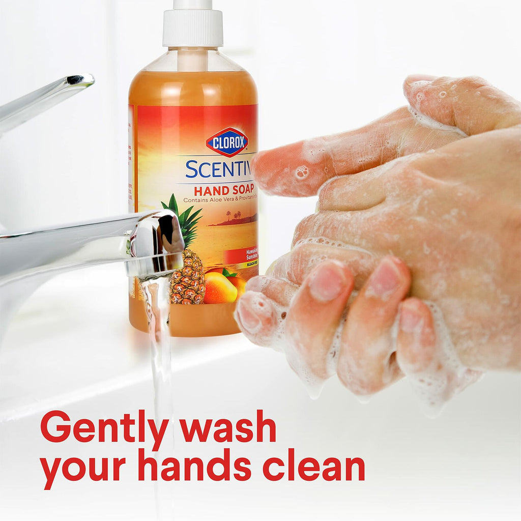 Clorox Scentiva Liquid Hand Soap 14oz Hawaiian Sunshine Scent Bleach-Free