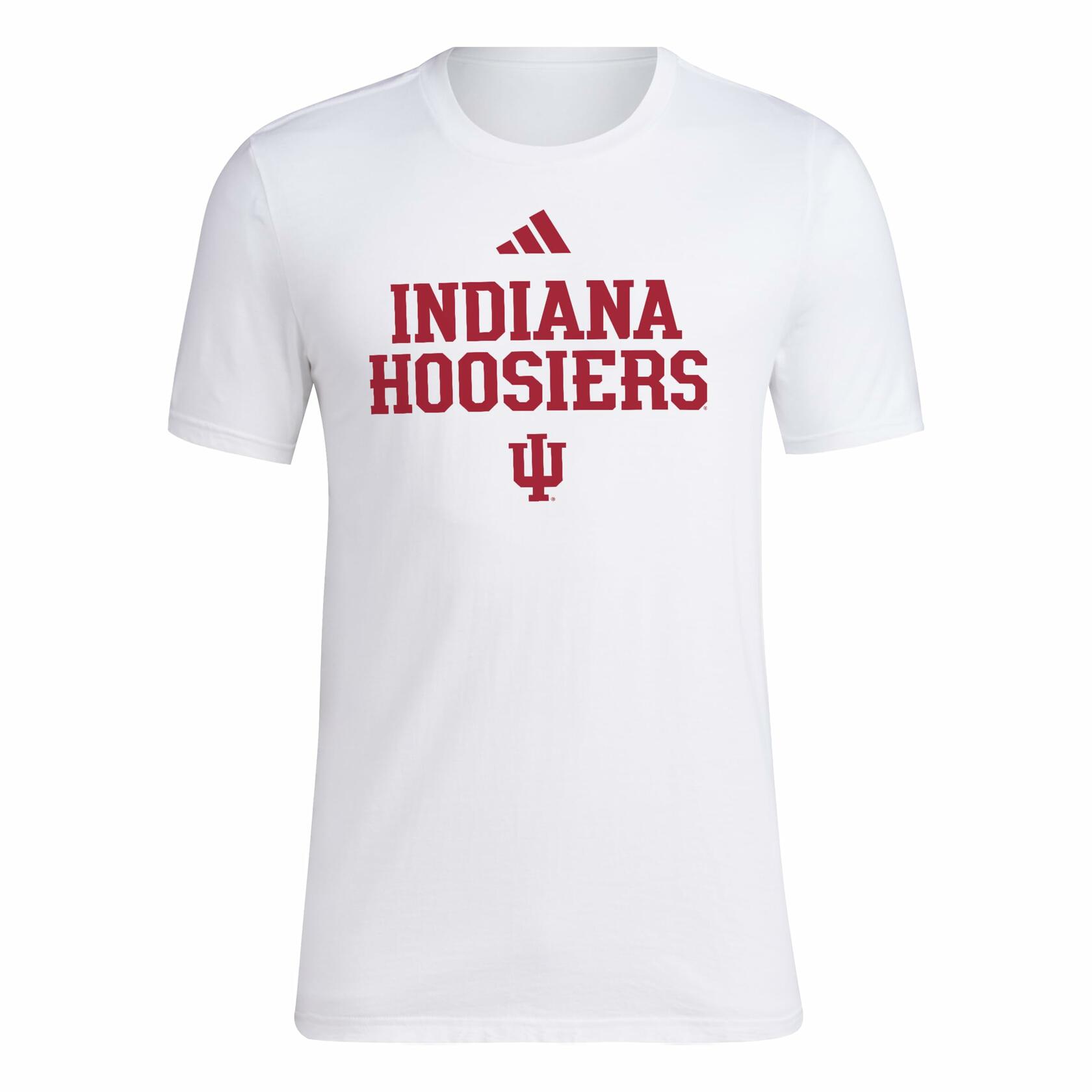 adidas NCAA Fresh Team Men's T-Shirt White Indiana University S-XL