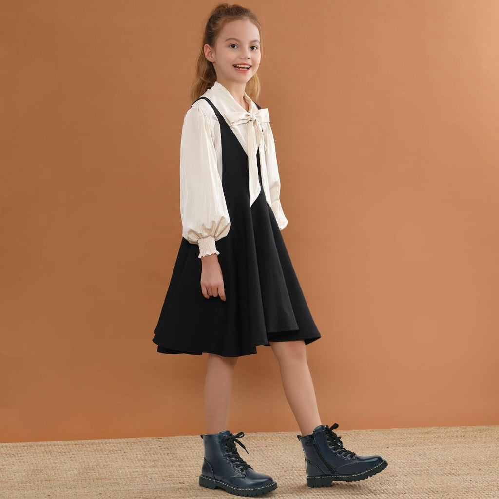 firelli Kids Ankle Boots Navy Size 13 US Side Zipper Lace Up Combat Boots