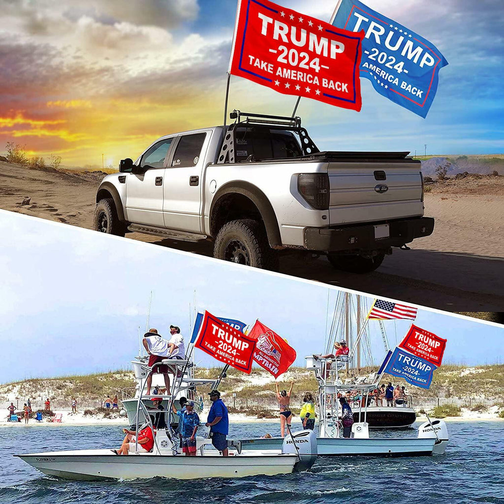 WHGJ Trump 2024 Flag 3x5 ft Blue Double Sided Heavy Duty Durable Polyester
