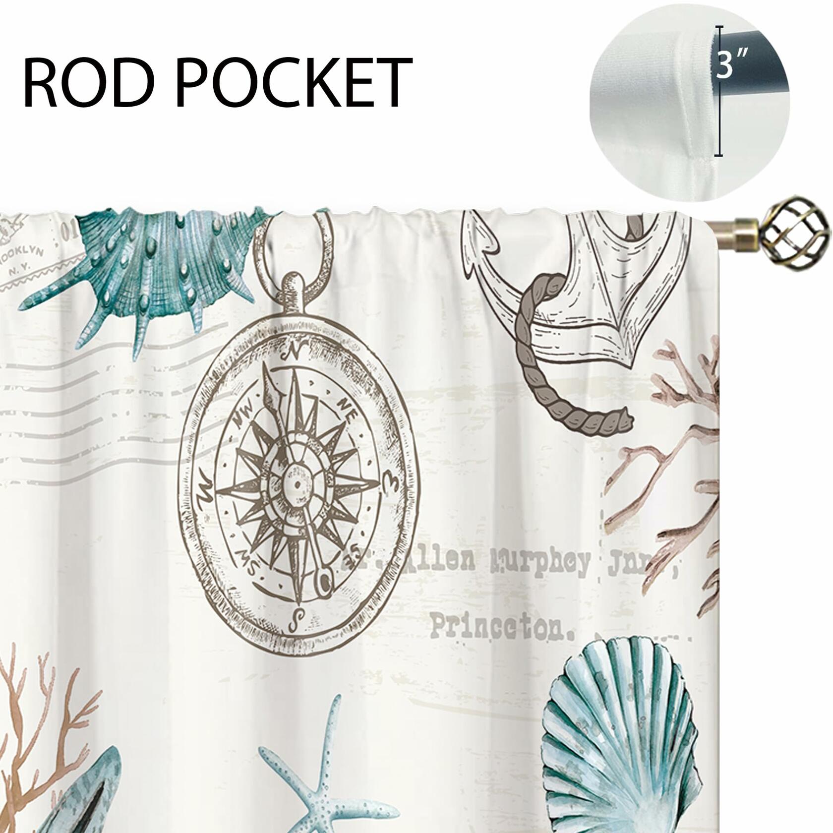 oolygoo Green Leaf Floral Kitchen Curtains Botanical Window Treatment 27.5x39in