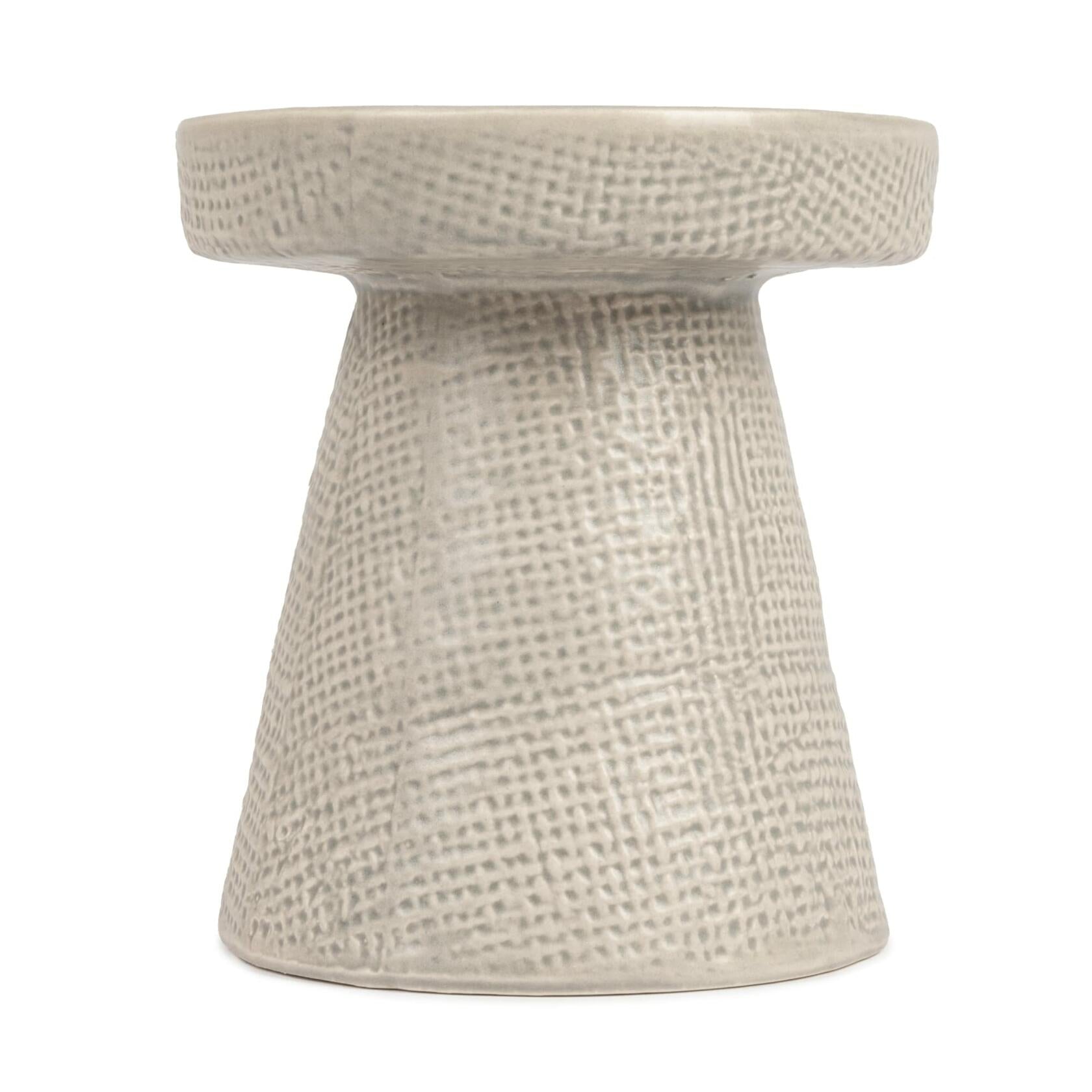 Main + Mesa Stoneware Pillar & Taper Candle Holders Set of 2 Black