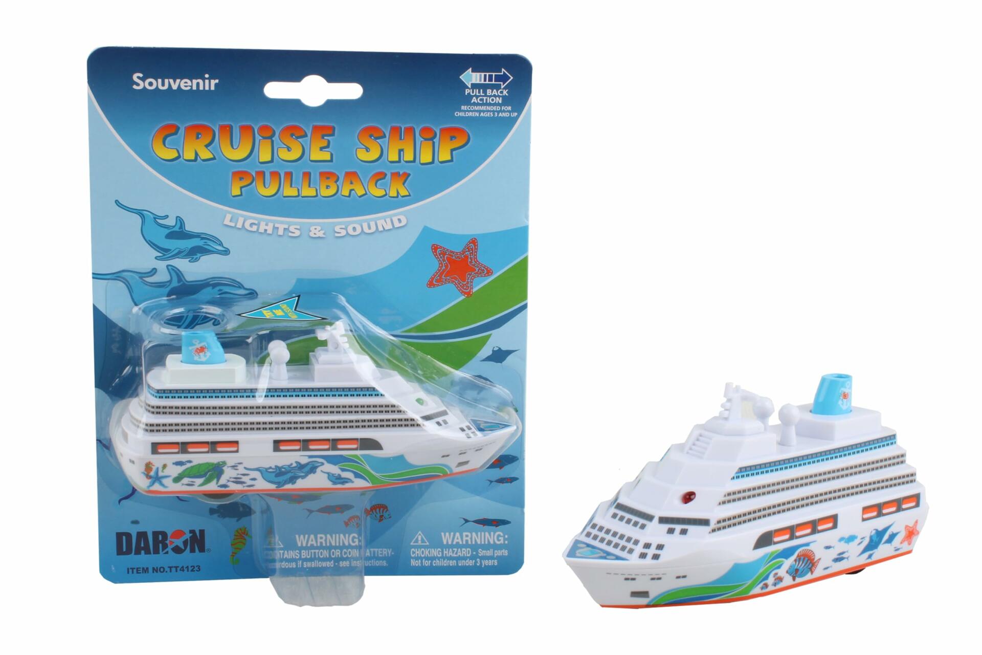Daron Cruise Ship Pullback Toy Vehicle with Lights & Sounds TT4123