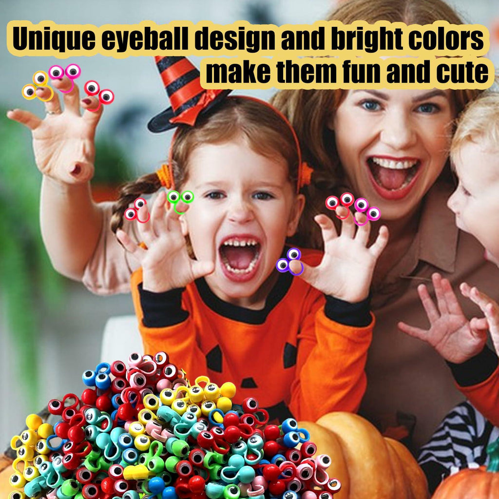100 PCS Eye Finger Puppets Toys Set Wiggly Eyeball Finger Puppets Party Favors