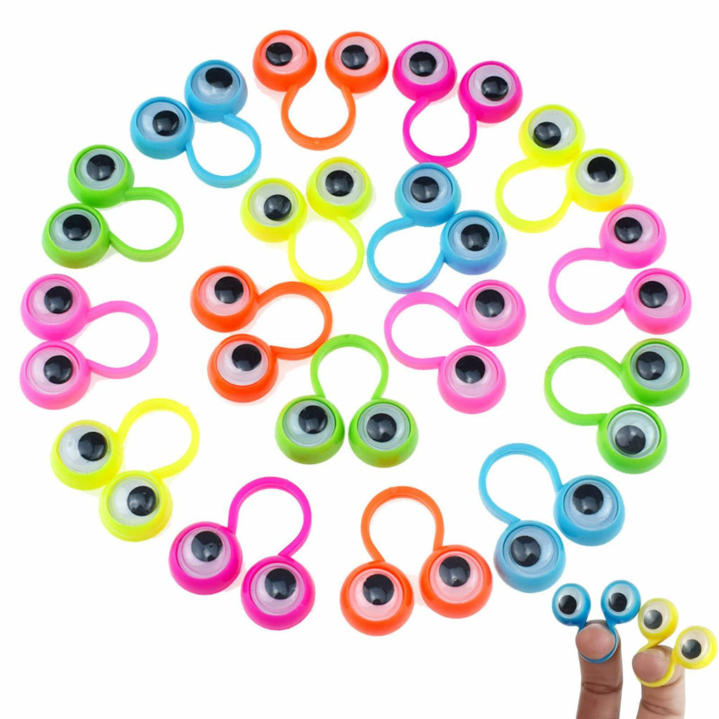 100 PCS Eye Finger Puppets Toys Set Wiggly Eyeball Finger Puppets Party Favors