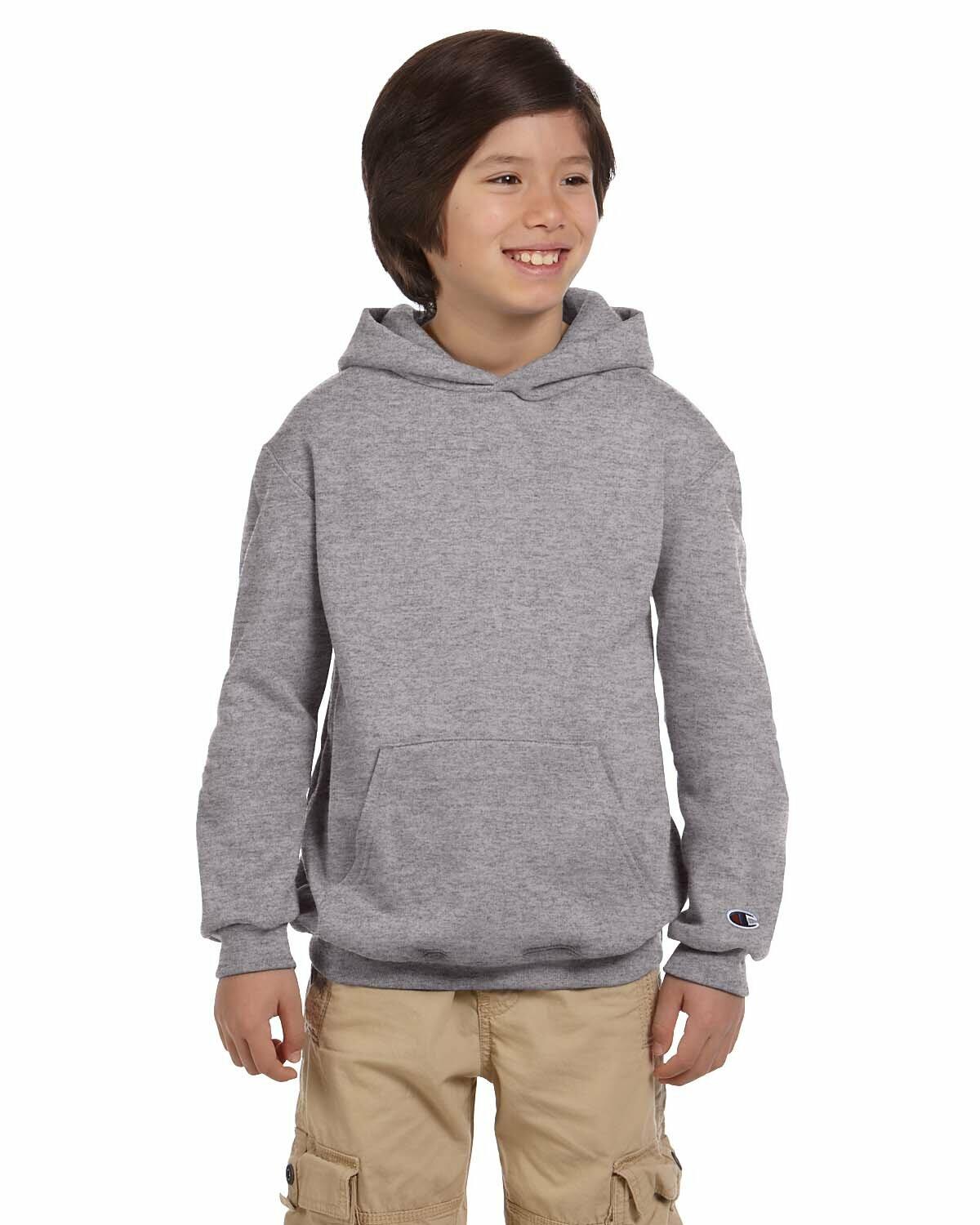 Champion Youth Pullover Hoodie Light Steel Size Small