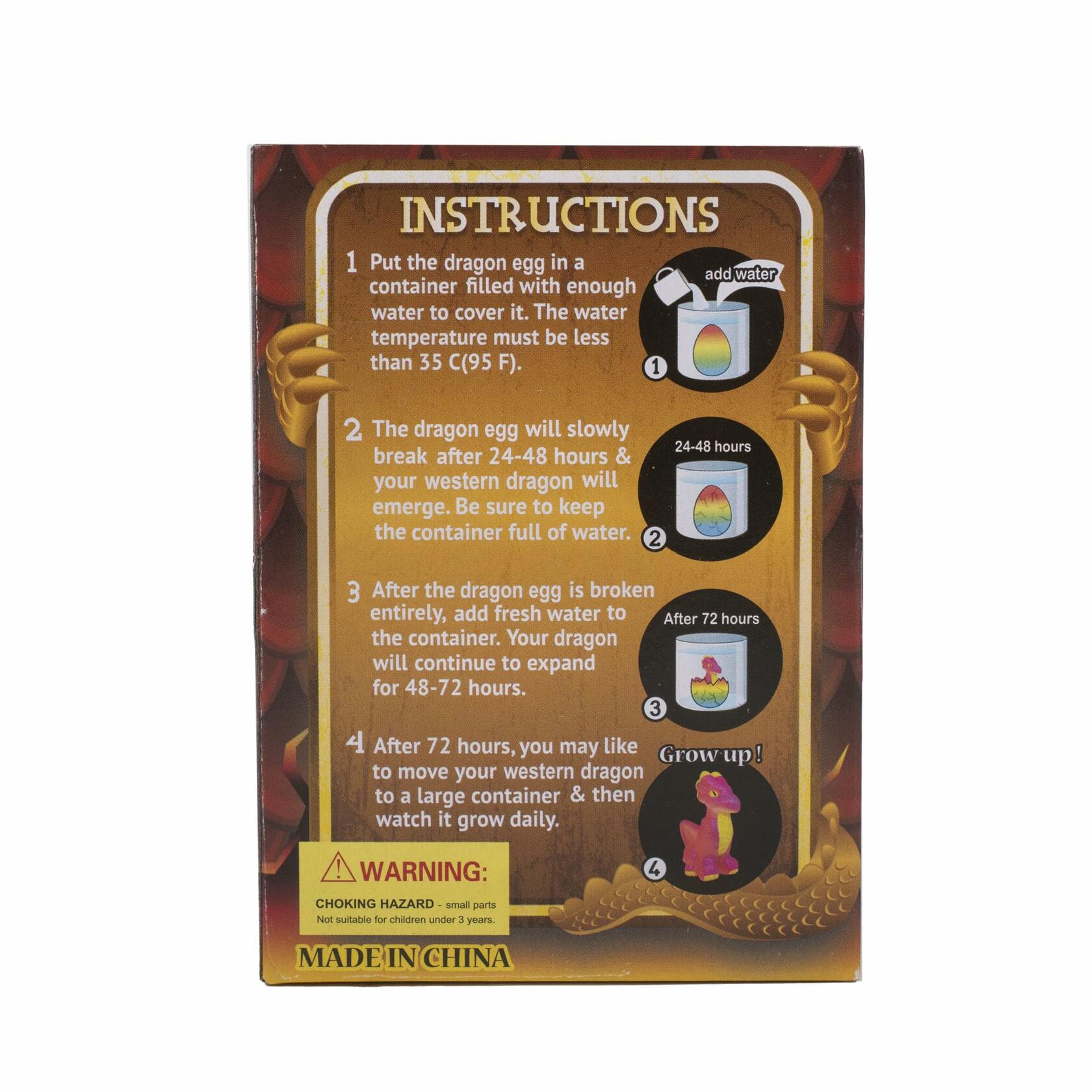 Class Collections Surprise Growing Dragon Hatch Egg Kids Toy Pack of 2 Brown