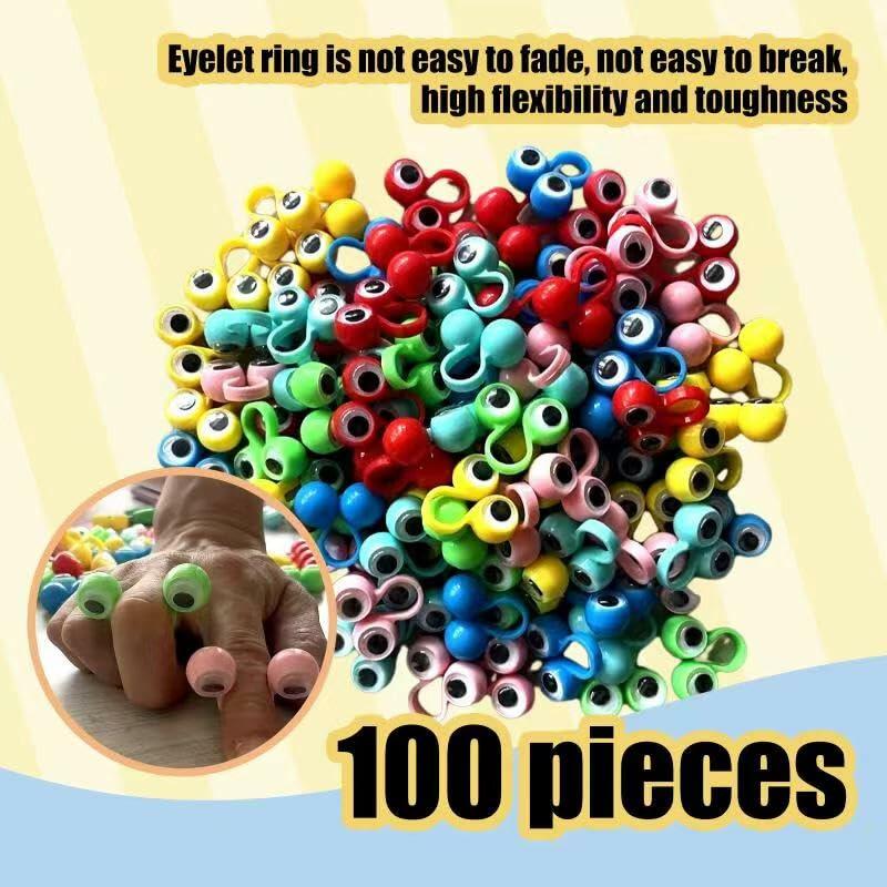 100 PCS Eye Finger Puppets Toys Set Wiggly Eyeball Finger Puppets Party Favors