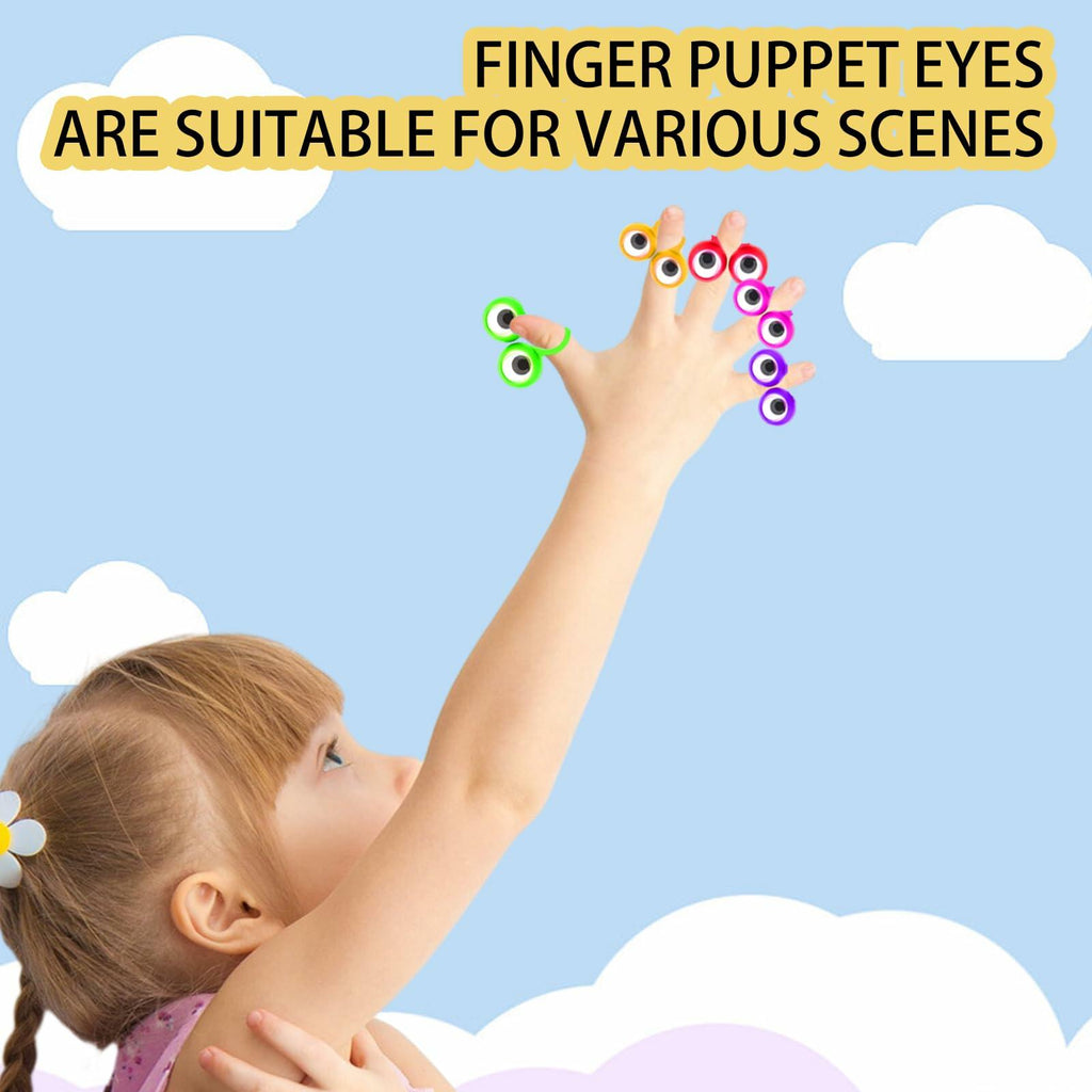 100 PCS Eye Finger Puppets Toys Set Wiggly Eyeball Finger Puppets Party Favors