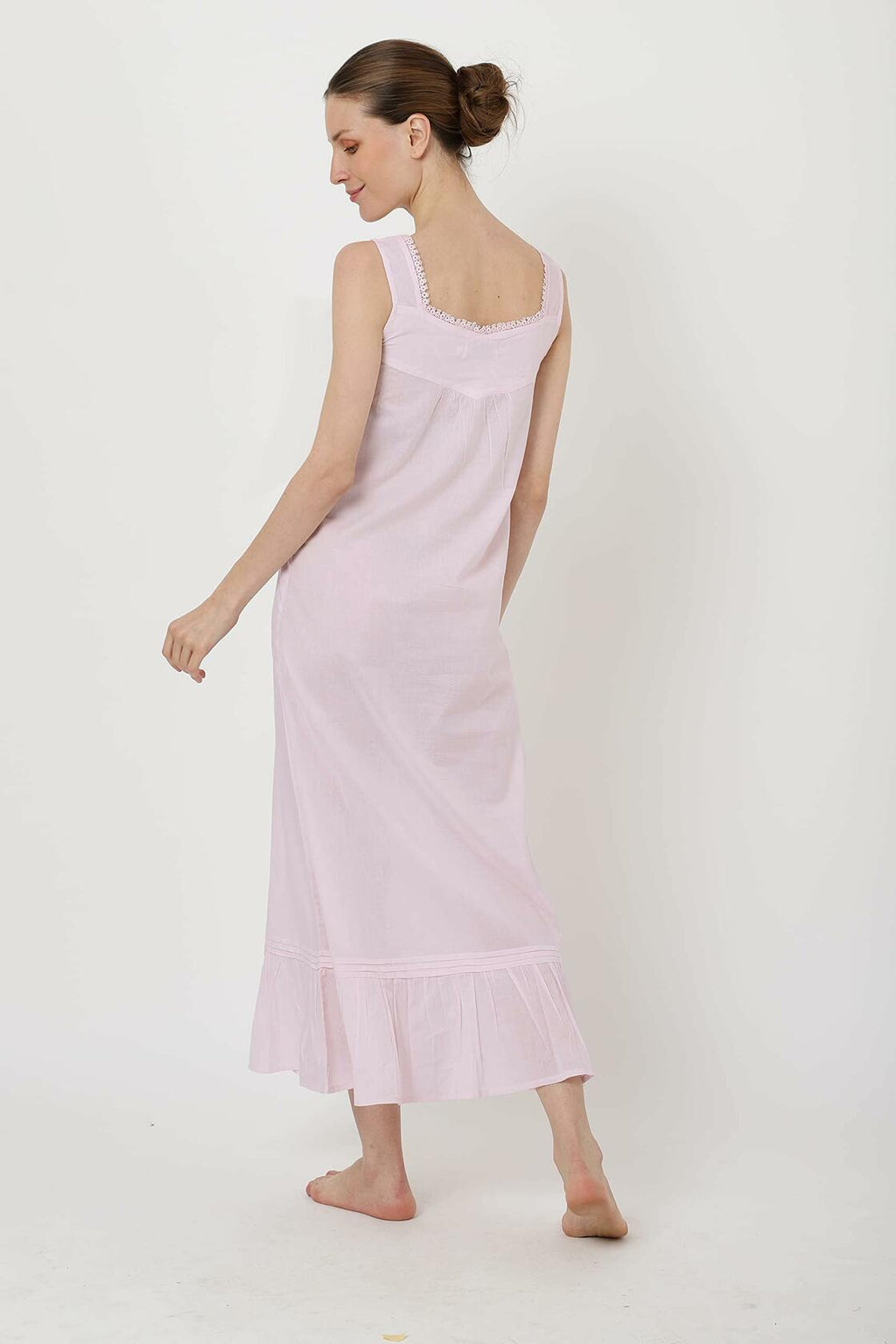 Miss Lavish London Pink Victorian Sleeveless Nightgown Cotton Size 6