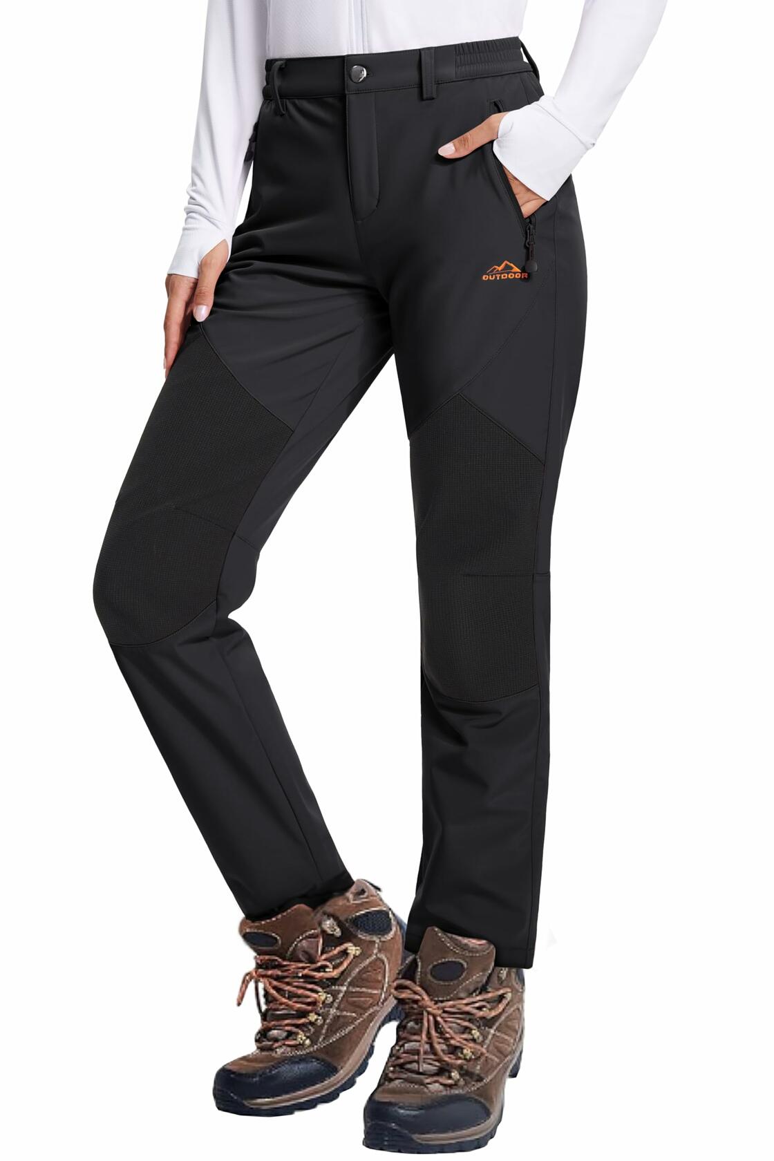 MAGCOMSEN Women's Ski Pants Waterproof Insulated Fleece Purple Size XS