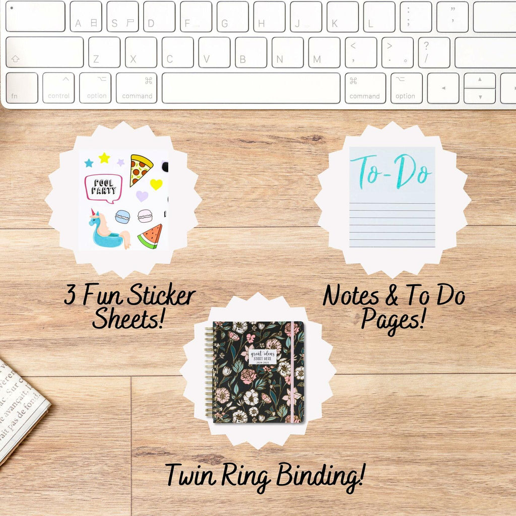 Votum 18 Month Planner 2024-2025 Daily Weekly Monthly with 3 Sticker Sheets