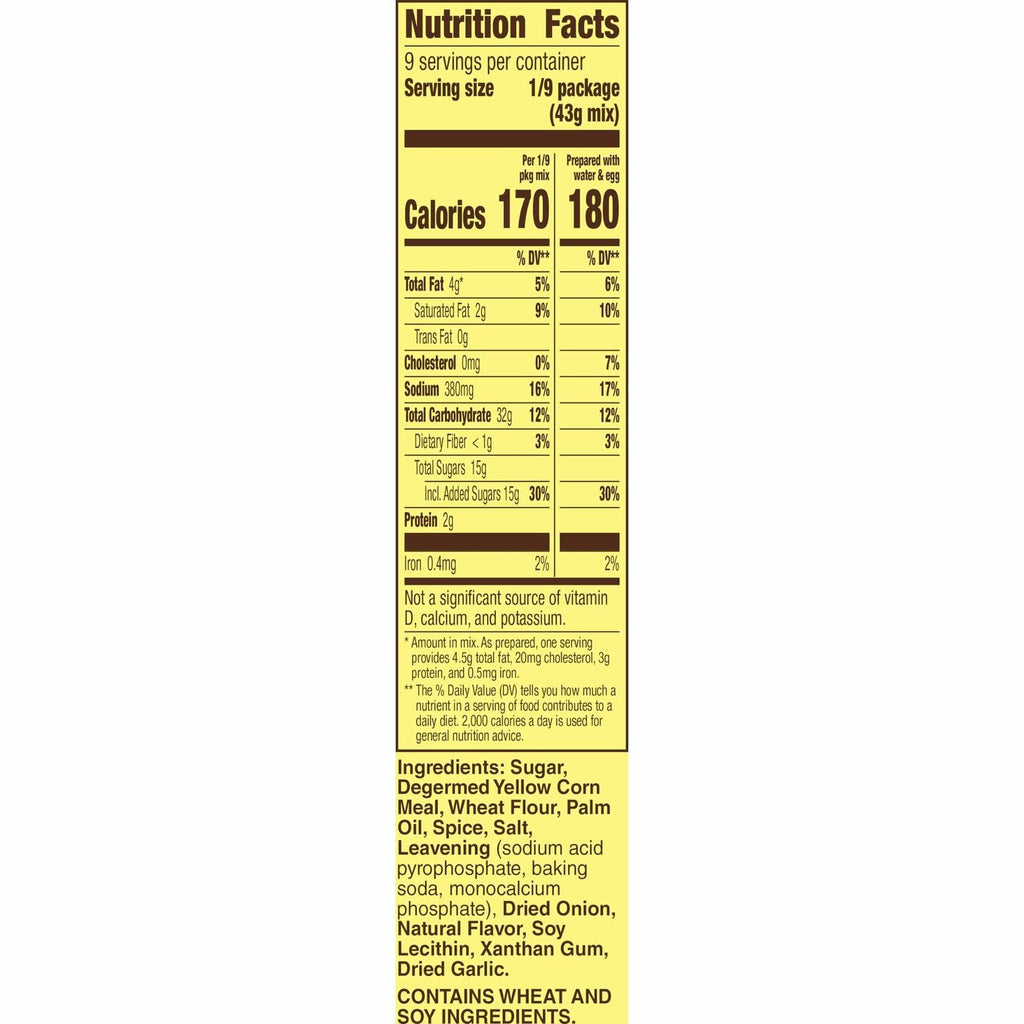 BestBy07/25 Old El Paso Cornbread Mix Southwest Style Baking Mix 13.5 oz