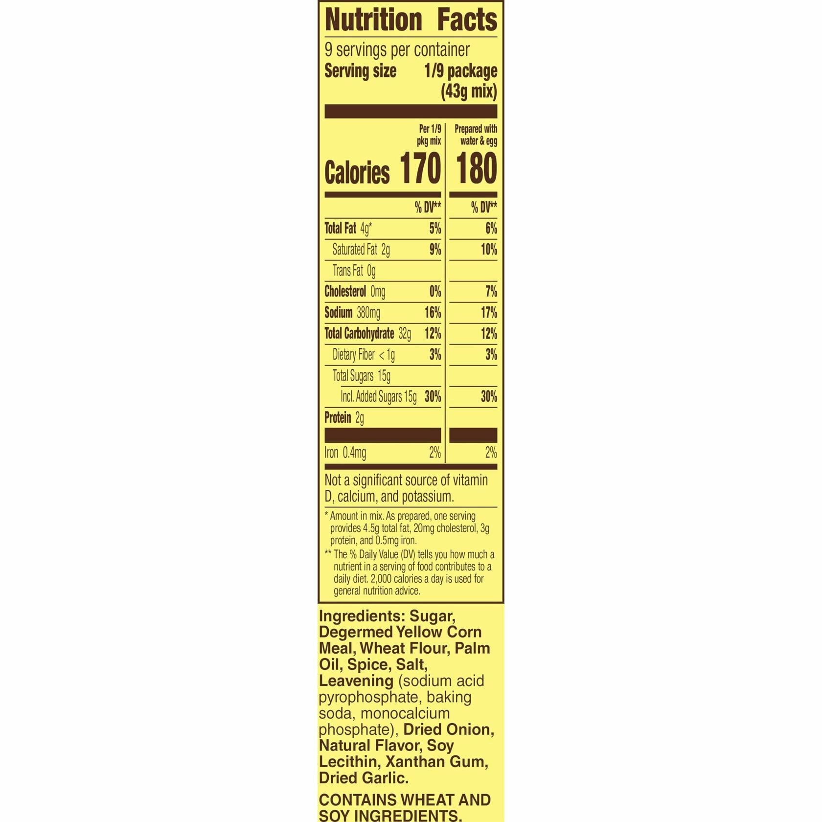 BestBy07/25 Old El Paso Cornbread Mix Southwest Style Baking Mix 13.5 oz