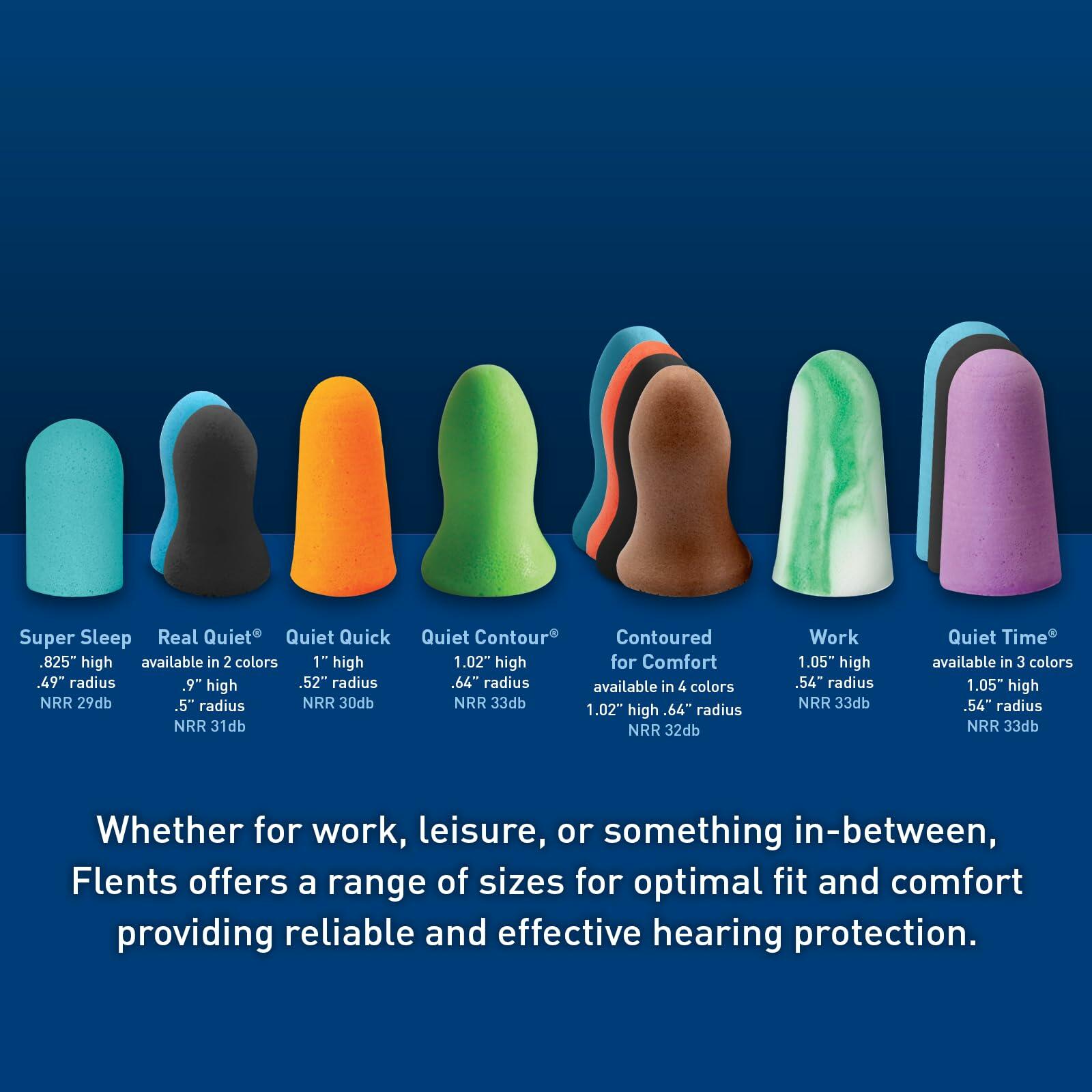 Flents Protechs Foam Ear Plugs NRR 33 Noise Cancelling Green 50 Pair
