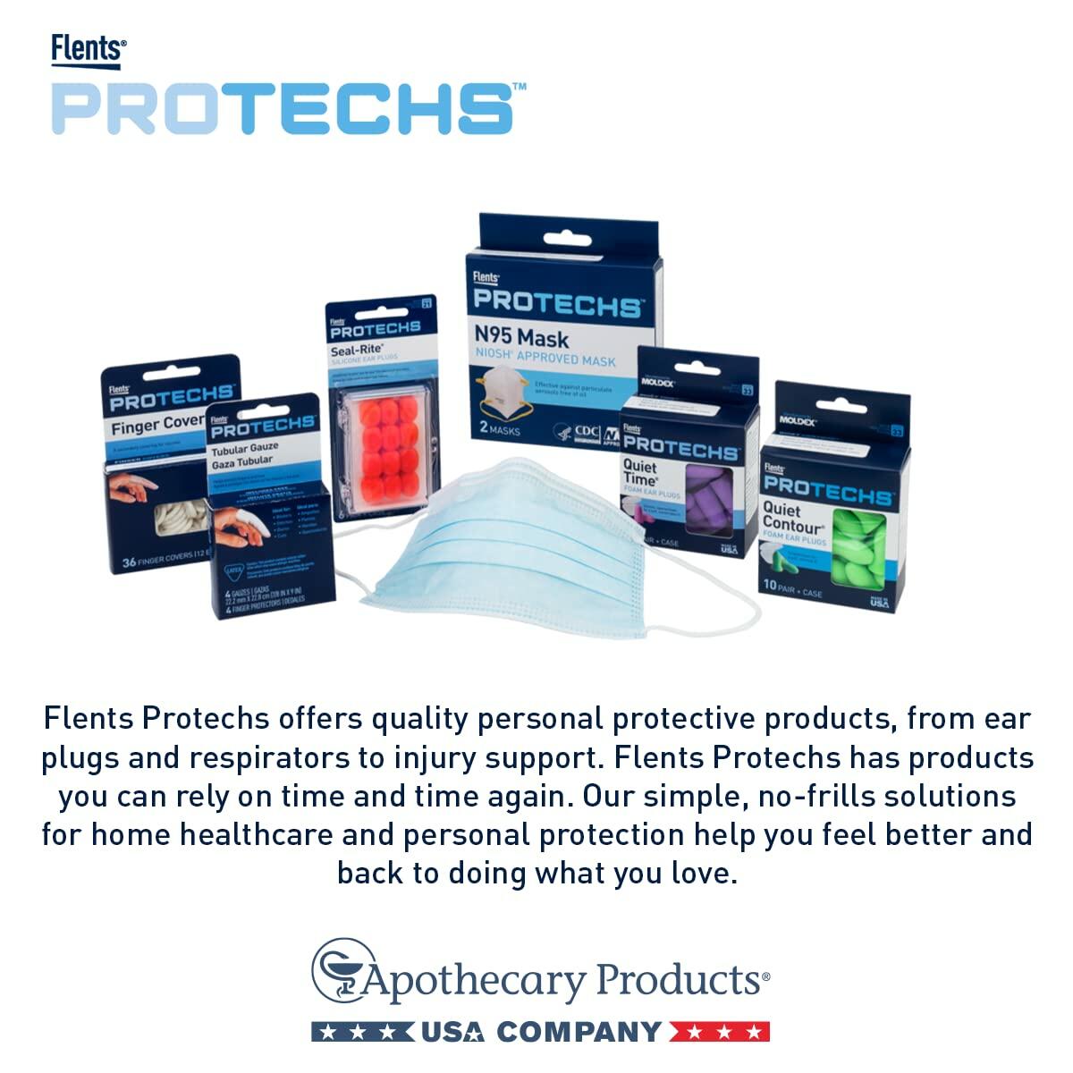Flents Protechs Foam Ear Plugs NRR 33 Noise Cancelling Green 50 Pair