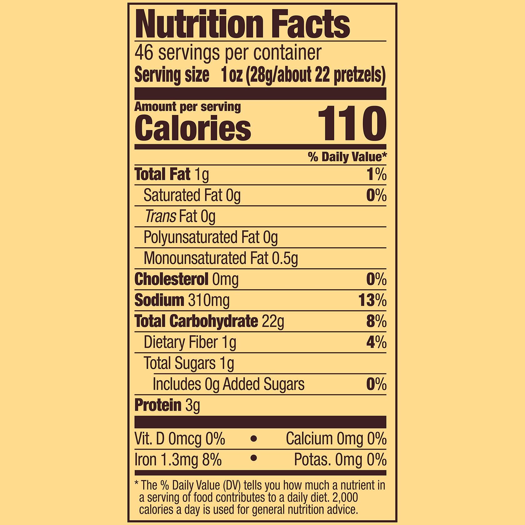 BestBy07/25 Snyder's of Hanover Pretzel Snaps Crunchy Snack 46 Oz Canister