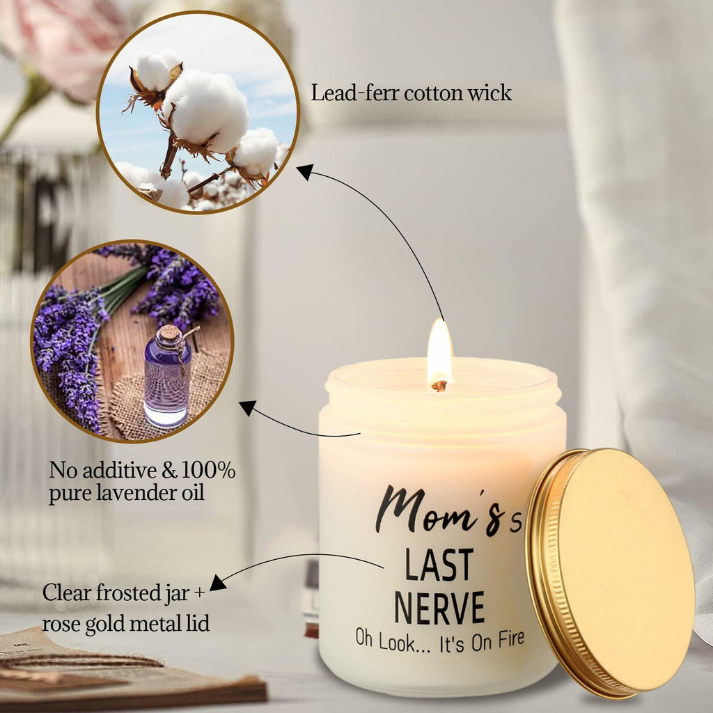 Gifts for Mom Funny Lavender Scented Candle 7oz Birthday Mothers Day Gift