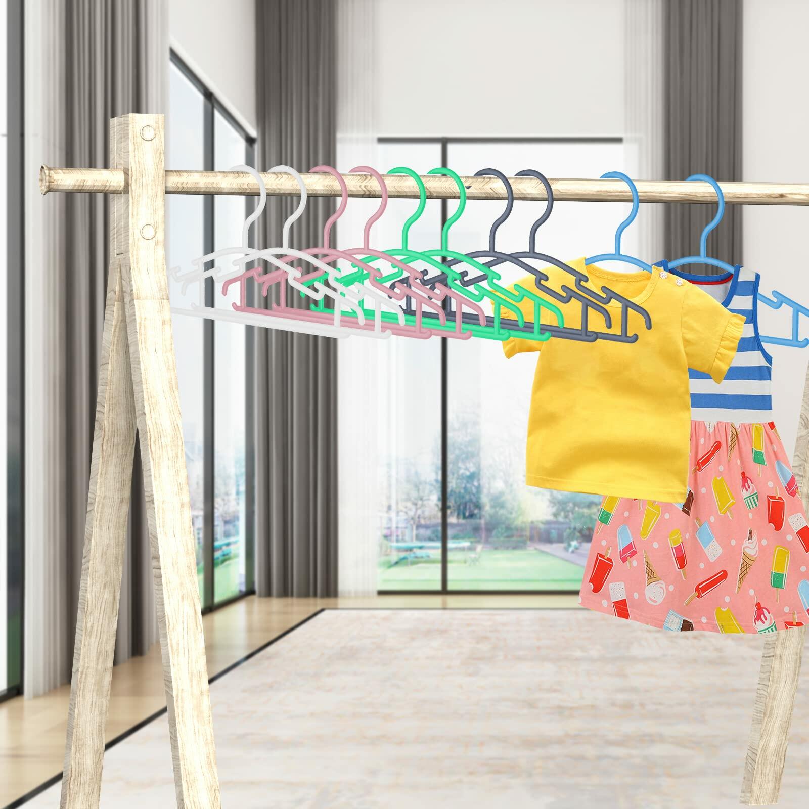 30 Pack Pink Baby Nursery Closet Hangers Non-Slip Infant Pant Hangers