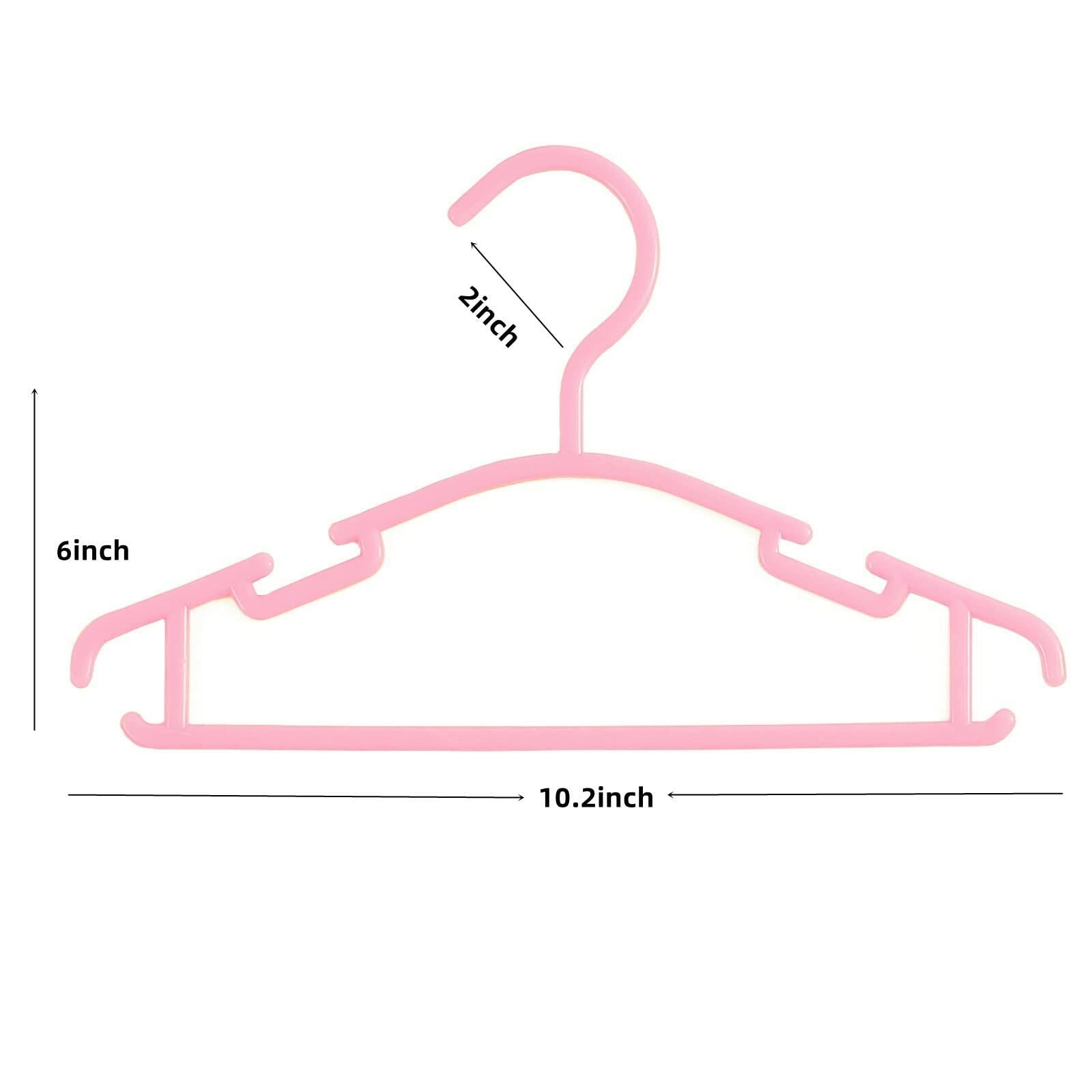 30 Pack Pink Baby Nursery Closet Hangers Non-Slip Infant Pant Hangers