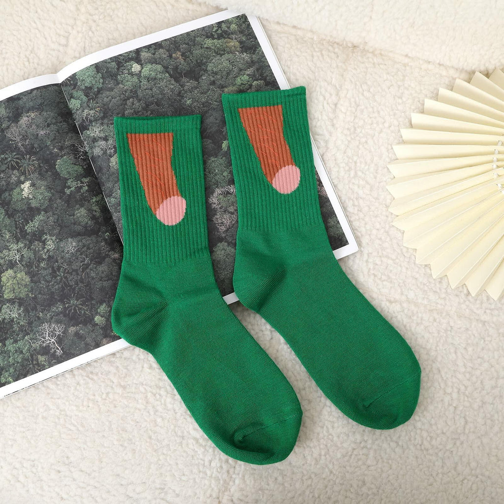 BVIELOY Funny Colorful Novelty Socks Gag Christmas Gifts for Men Women - Size L