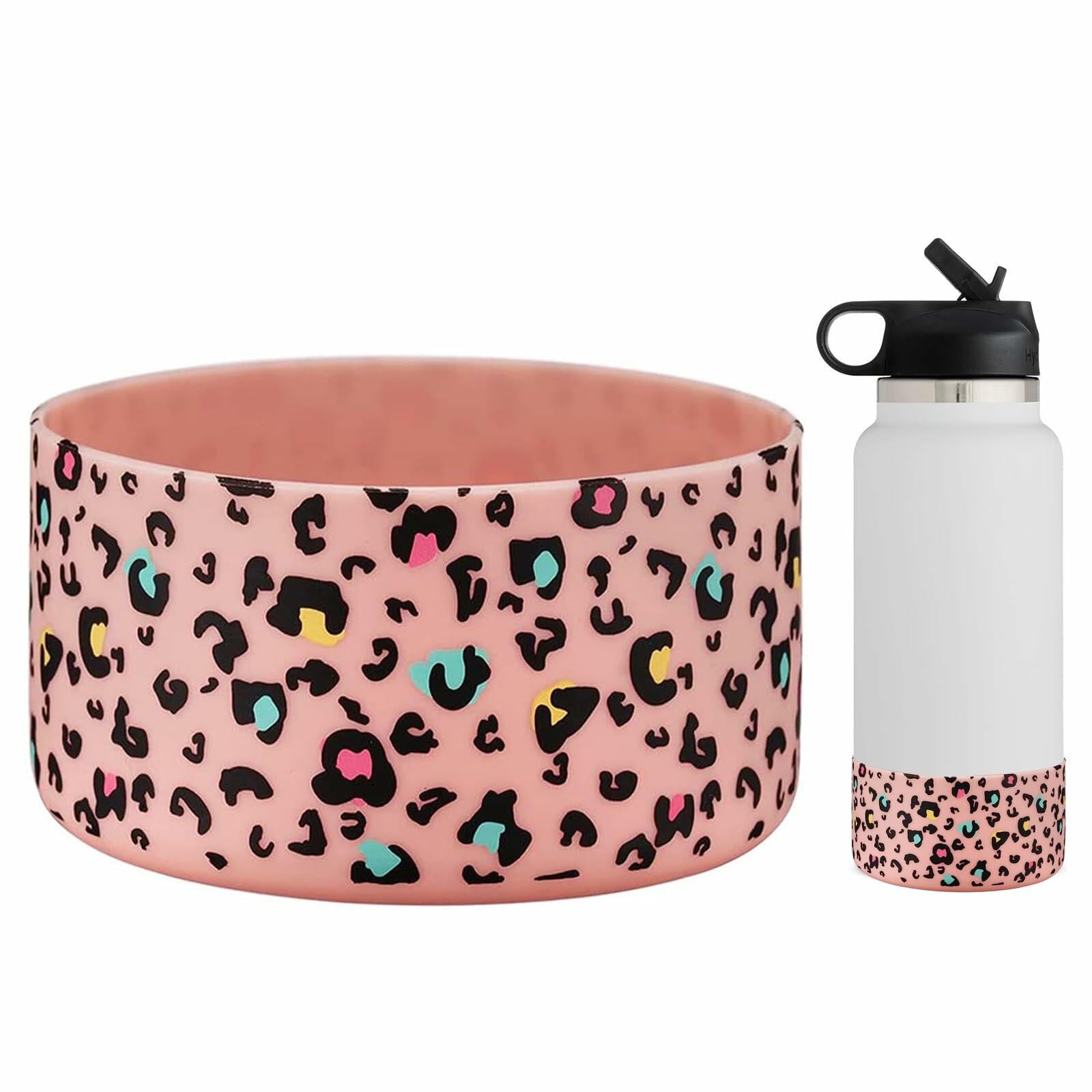 WK IEASON Silicone Base Boot for Hydro Flask 32OZ 40OZ Wide Mouth Black