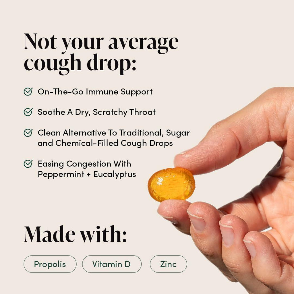 BestBy01/26 Beekeeper's Naturals Soothing Mint Eucalyptus Cough Drops 14 Ct